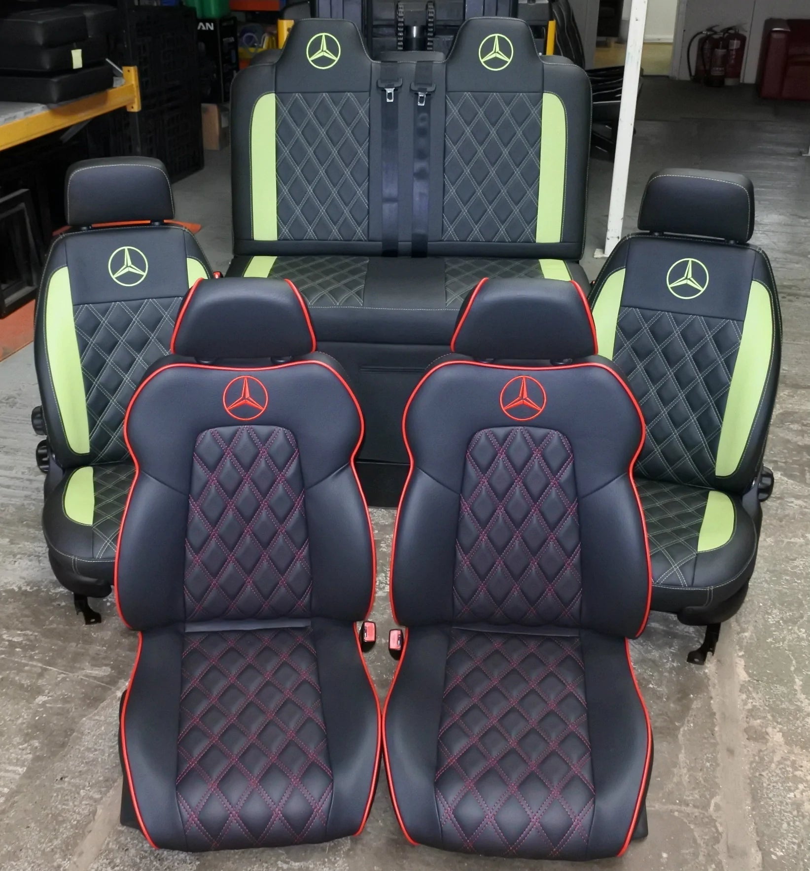 Mercedes Front Seats upholstery.