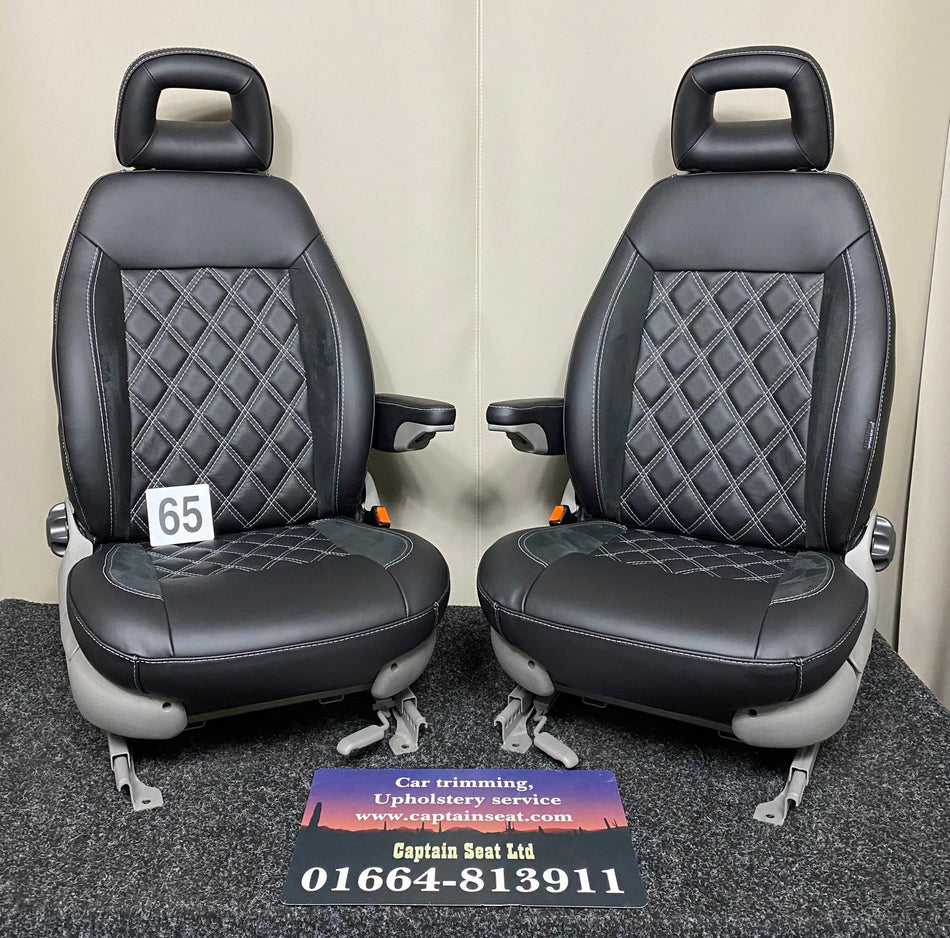 Pair of MK2 Replacement Captain Swivel Seats (65)
