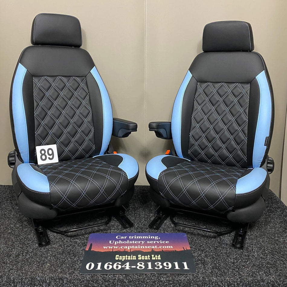 Pair of MK2 Replacement Captain Swivel Seats (89)