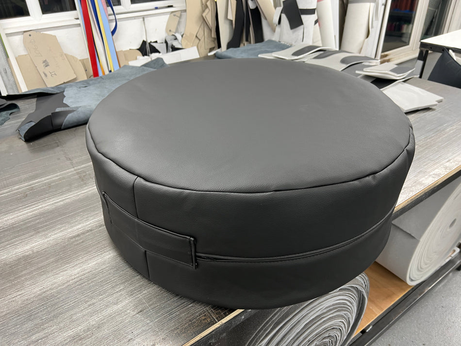 Spare Wheel Cover shown fully closed with the wheel inside.