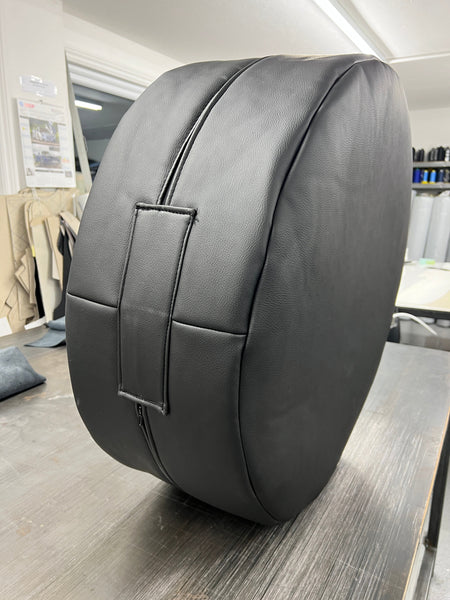 Spare Wheel Cover shown upright in closed position with visible zip.