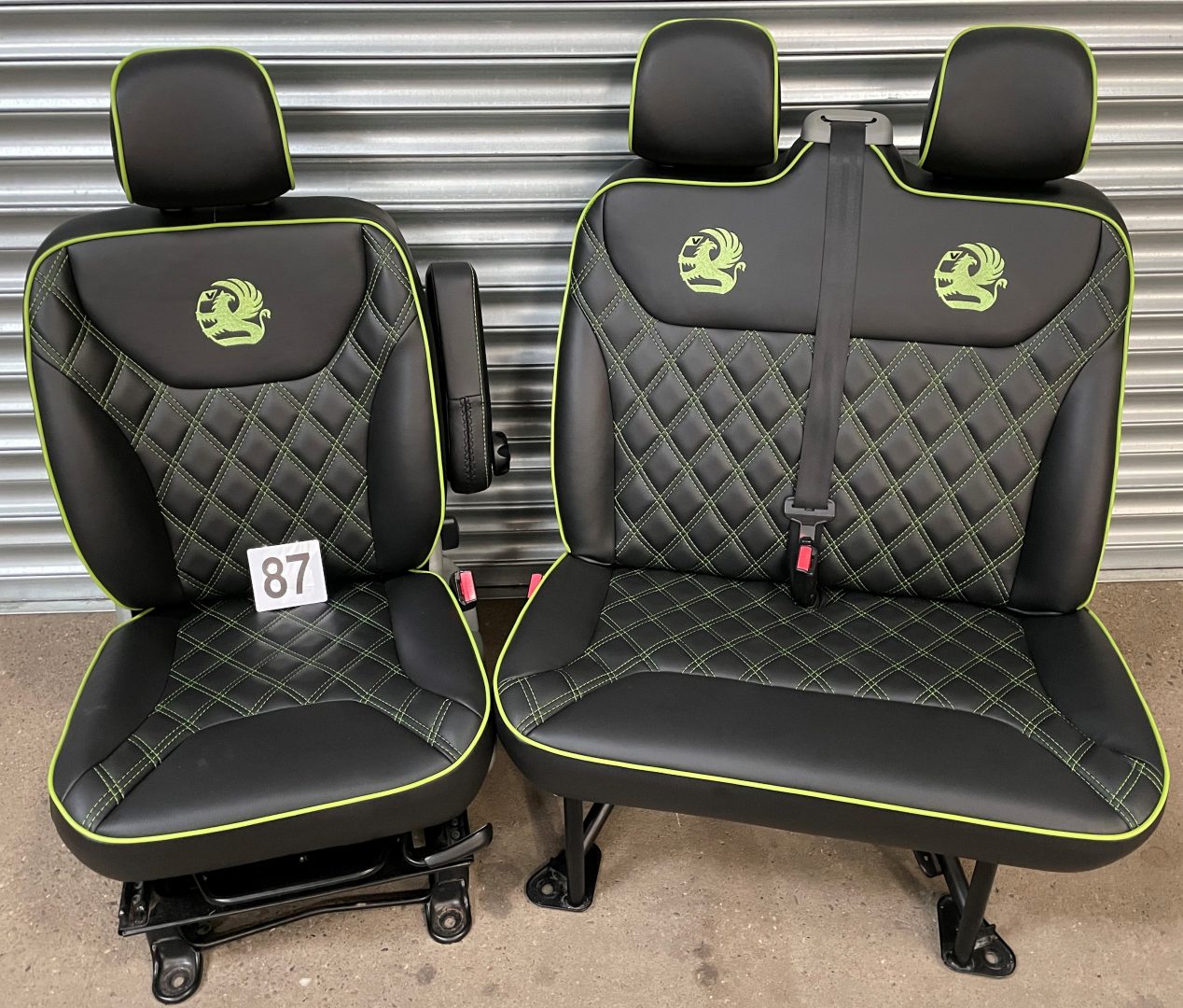 vauxhall vivaro (2003 2014) front seats with arm rest on driver seat.
